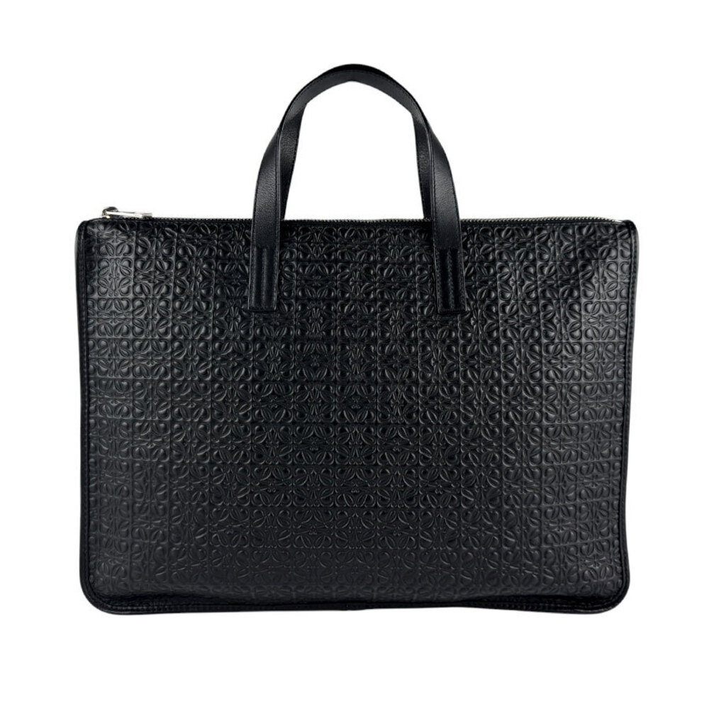 Loewe handbag business bag Anagram leather black